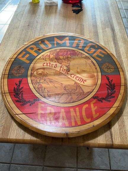 22” FROMAGE FRANCE wooden lazy susan image