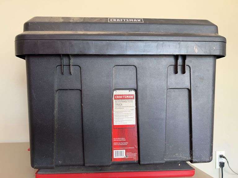 Craftsman Sit/Stand/Tote Truck with 1 tray and large base…..25 x 17.5 x 18 tall image