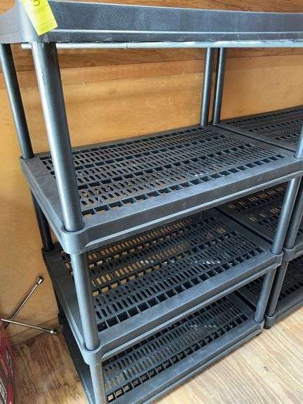 Plastic Shelving 3‘ x 2‘ deep by 4 1/2 feet tall 
