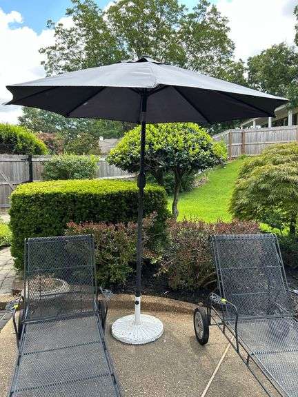 Umbrella base and umbrella…..OTHER CONTENTS NOT INCLUDED image