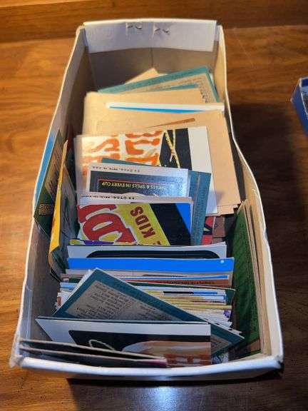 5 containers of loose baseball cards and puzzle cards image