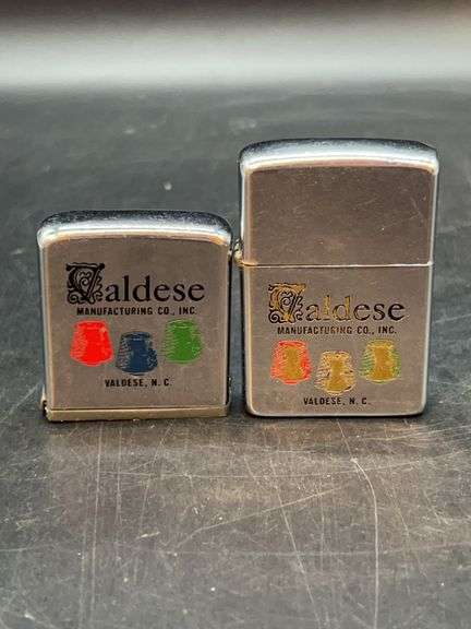 Vintage ZIPPO Valdez Manufacturing Co., Inc. advertising lighter and tape measure image