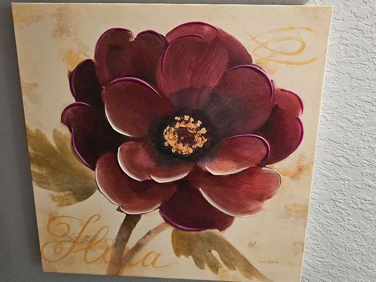 Abundant Floral print on canvas.