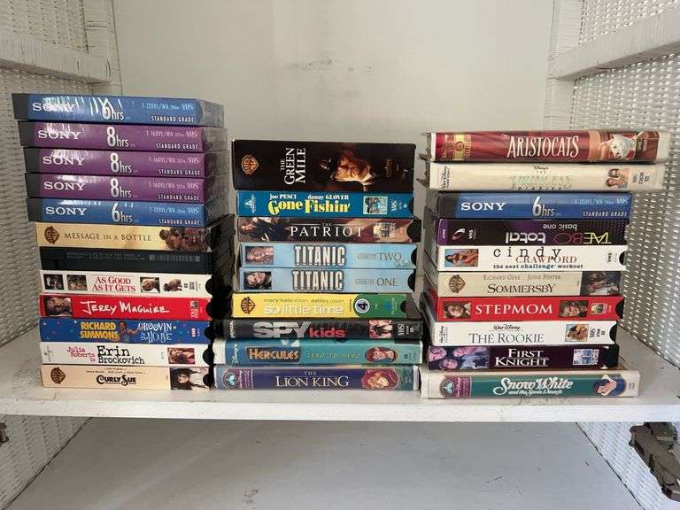 Selection of VHS tapes…..a few are new blanks image