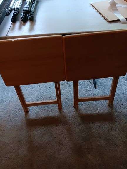 2 oak tv trays image