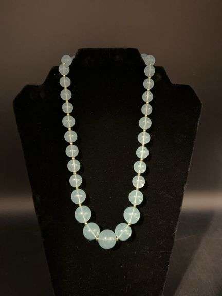 Joan Rivers 18” Light Green Lucite Bead Necklace image