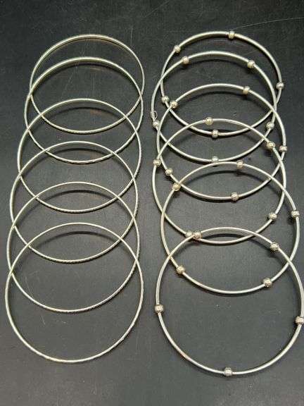 12 silver toned bangles…..these are great for layering image