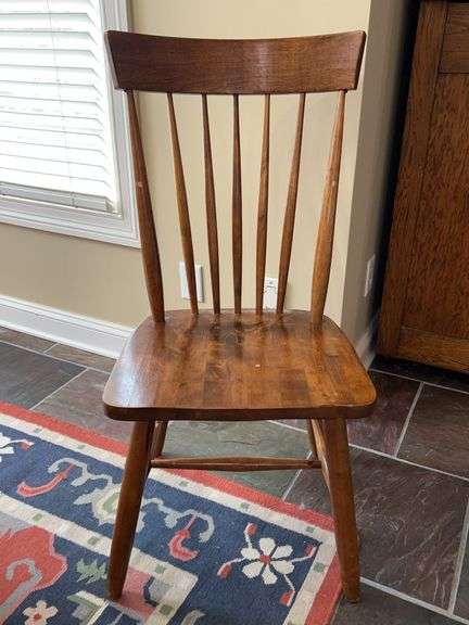 Cherry Shaker Side Chair…..does show blemishes from normal use but is a sturdy piece…..19 x 15-1/2 x 18-1/2 tall to seat (35-1/2 tall overall) image