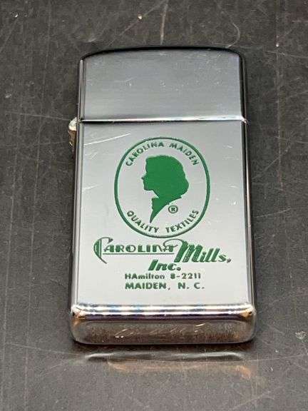 Vintage Zippo Carolina Mills advertising lighter image