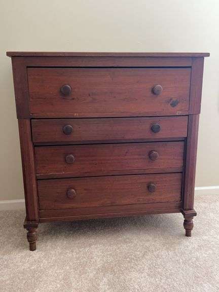 Antique 4-drawer chest…..43-1/2 x 20 x 45-1/2 tall image