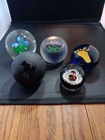 5 paper weights..one limited edition..see photos image