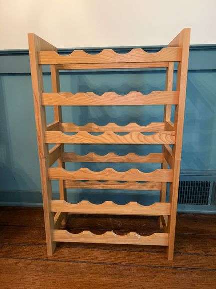 6-tier wooden wine rack…..19-1/2 x 10 x 32 image