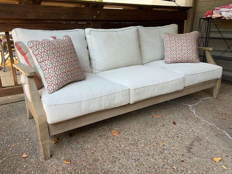 Ashley Clare View Outdoor Sofa…..81-1/2 x 22 x 16 tall to seat (31-3/4 tall overall)…..pillows are included image