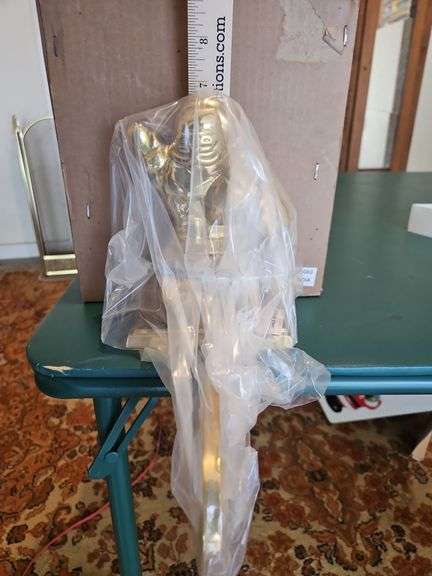 NIB Solid Brass Santa Stocking Holder... image