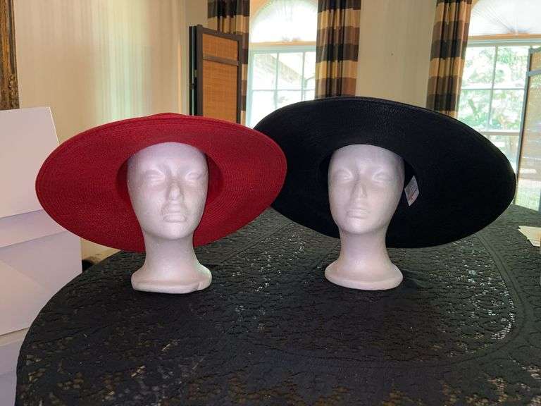 Selection of (2) women’s Derby-style hats…..right is by Liz Claiborne image