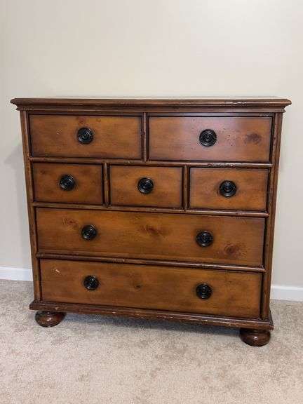 Vintage Milling Road (division of Baker Furniture) 7-drawer chest…..CONTENTS NOT INCLUDED…..44 x 19-1/4 x 42 tall image