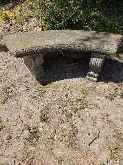 Concrete bench 49 back w x 35 front w x 16 d x 16 h... image