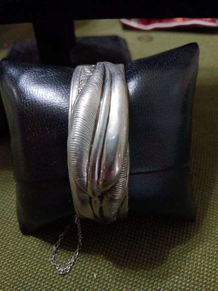 Silver bracelet with safety chain image