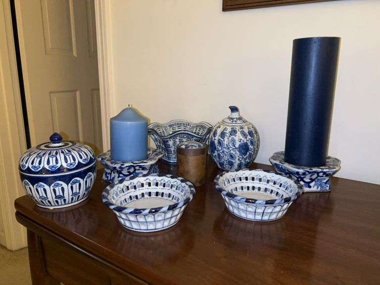 Beautiful selection of blue & white home decor image