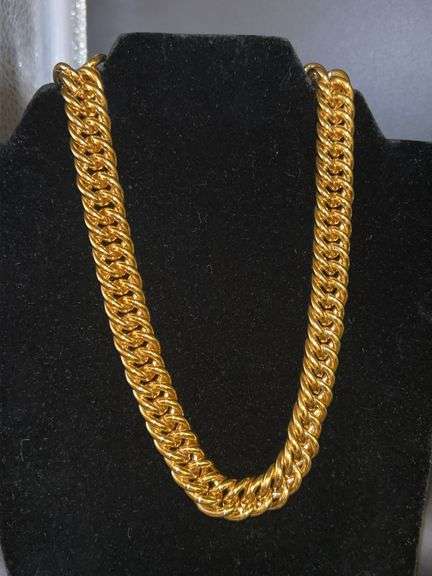 New York Paris gold-tone chain link necklace image