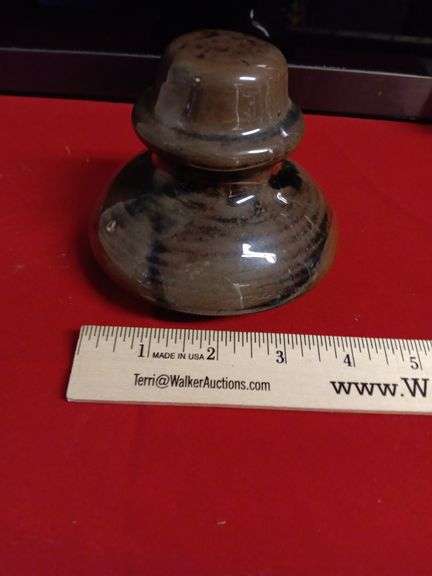 Brown ceramic insulator..couple of small dings as shown.. image