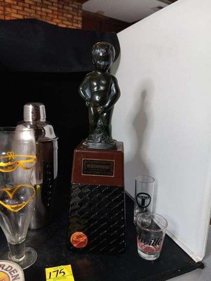 Vintage Mannequin..True Bonny Boy liquor dispenser. 1960's..and few other pieces. See photos image