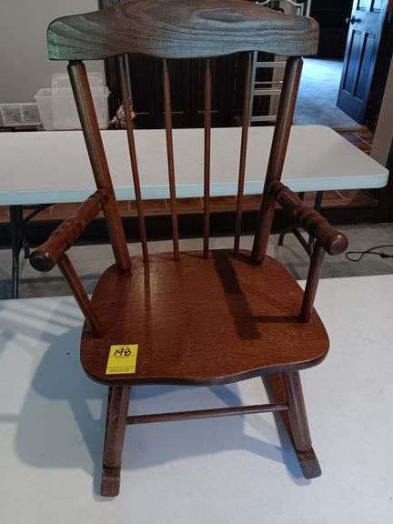 Vintage child's rocking chair. image