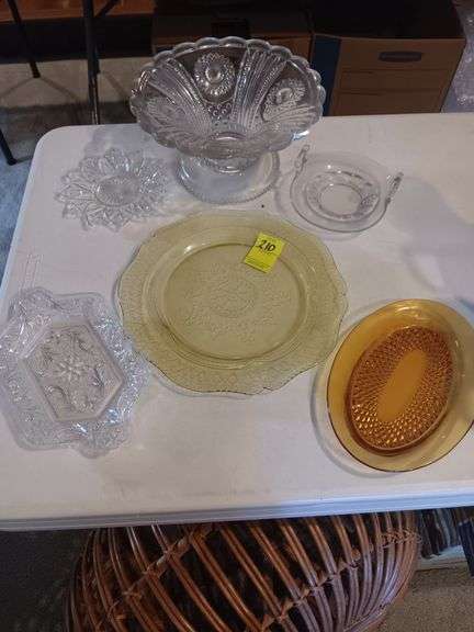 Group of glass items.  See description and photos image