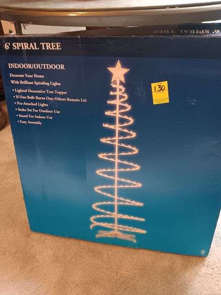 6ft.spiral lighted tree image