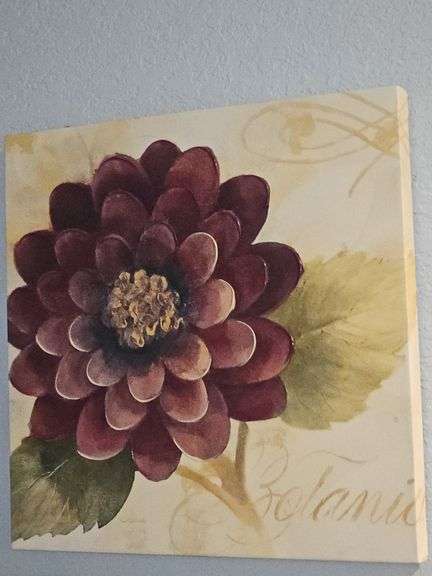 Abundant Floral II Crop print on canvas.