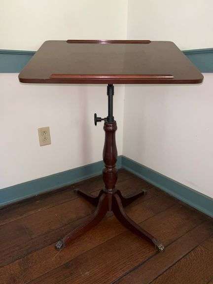 Bombay Company Adjustable Height Wood Bible Stand/Lectern/Podium…..24 x 18 x 34-1/2 as it sits image