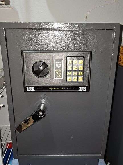 Bunker Hill floor safe for storing handguns.