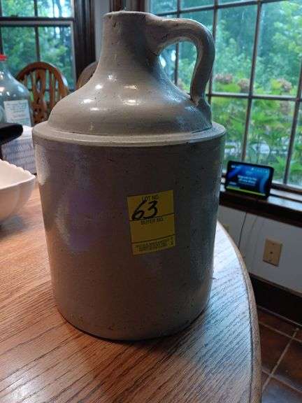 Vintage stoneware jug safe photos image