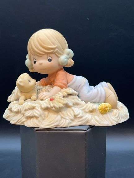 1999 Precious Moments “Hay Good Lookin’ bisque porcelain figurine…..4” tall image