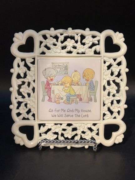 Precious Moments by ENESCO cast trivet with ceramic tile center (can also be wall hanger)…..7-1/4” square image