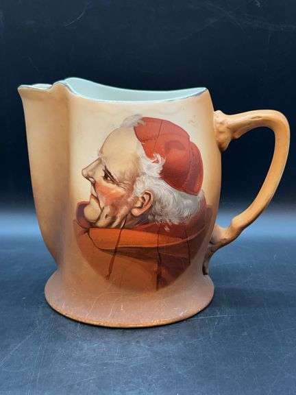 Antique Collectible Warwick USA IOGA Monk Flagon Tankard Pitcher…..7-1/2” tall image