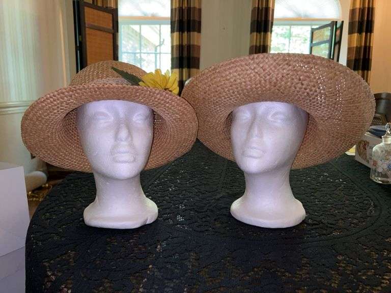 Selection of (2) women’s Derby-style straw hats image