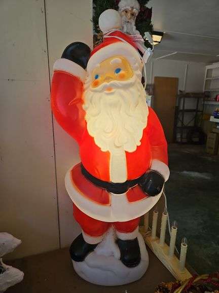 Vintage 41" tall lighted Santa... image
