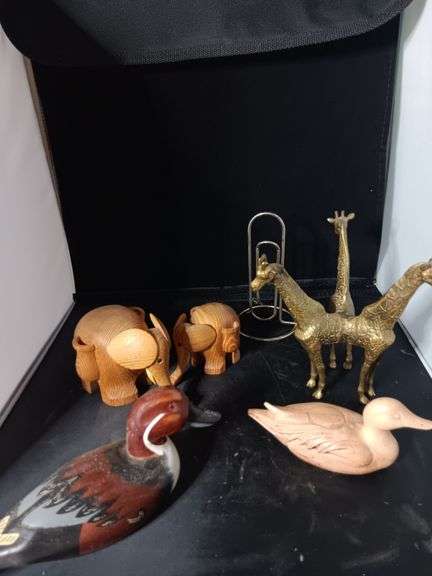 Group various duck  and brass decor ..see photos image