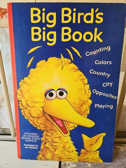 Vintage Big Bird’s Big Book Counting Colors Country City Opposites Playing 16"x24" in good vintage condition... image