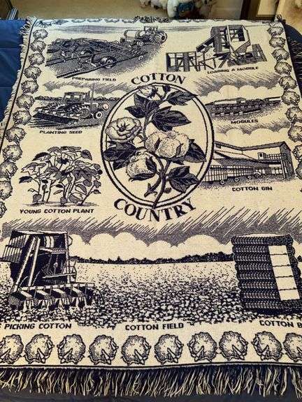 Cotton-themed throw image