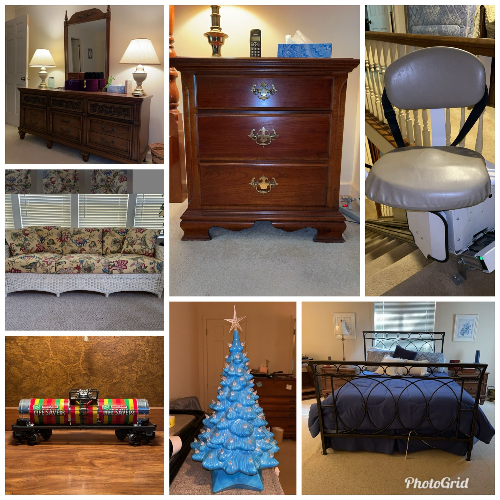 Pure Gold Coin, MCM Furniture, Summit Stair Lift, Lionel Train Cars and Track, White Wicker Furniture and More featured photo 1