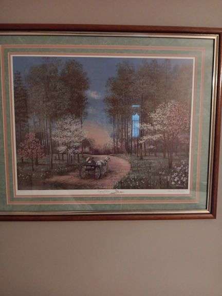 Louise Dunavant  Dogwood Drive Signed and Numbered Picture 36.5x32