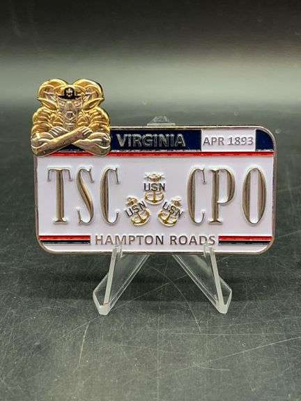Navy Chief Petty Officer Association Virginia Challenge Coin TSC/CPO - Hampton Roads image
