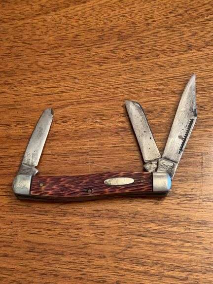Vintage Ulster #98 USA 3-Blade Pocket Knife…..needs cleaned…..4” closed image