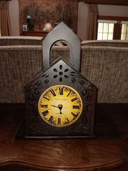 Metal Church Clock (non-working) 13x9