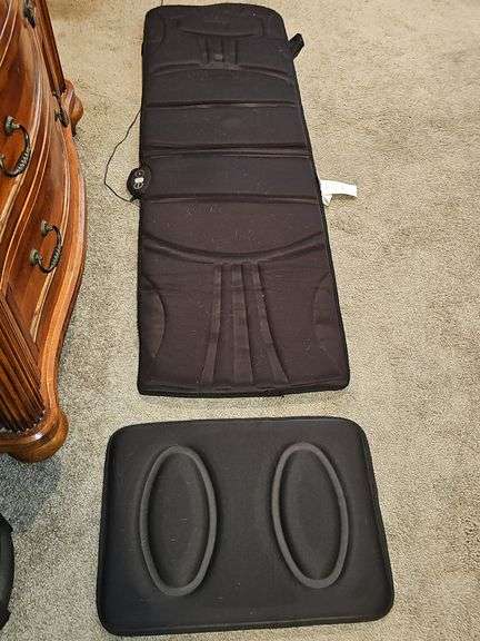 Homedics chair mat with massage and heat. 61 in long. Works.
