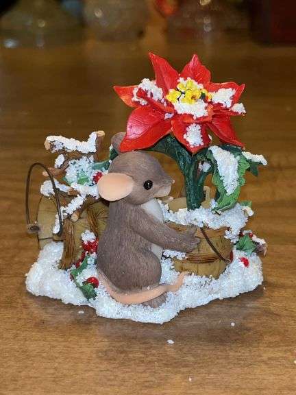 Limited Edition Charming Tails by Fitz & Floyd “You Add Color to the Season” figurine….4” tall and in original box…..87/156 image