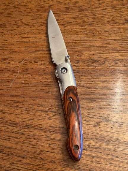 Nice looking unmarked single blade pocket knife…..3-3/8” closed image