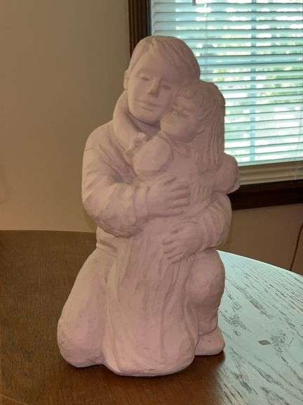 Vintage Austin Garden Sculpture “Daddy’s Little Girl”…..D. Crowley 1992…..11” tall image